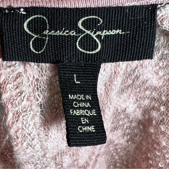 Jessica Simpson blush pink flare sleeve tie back sweater size large - Picture 5 of 6